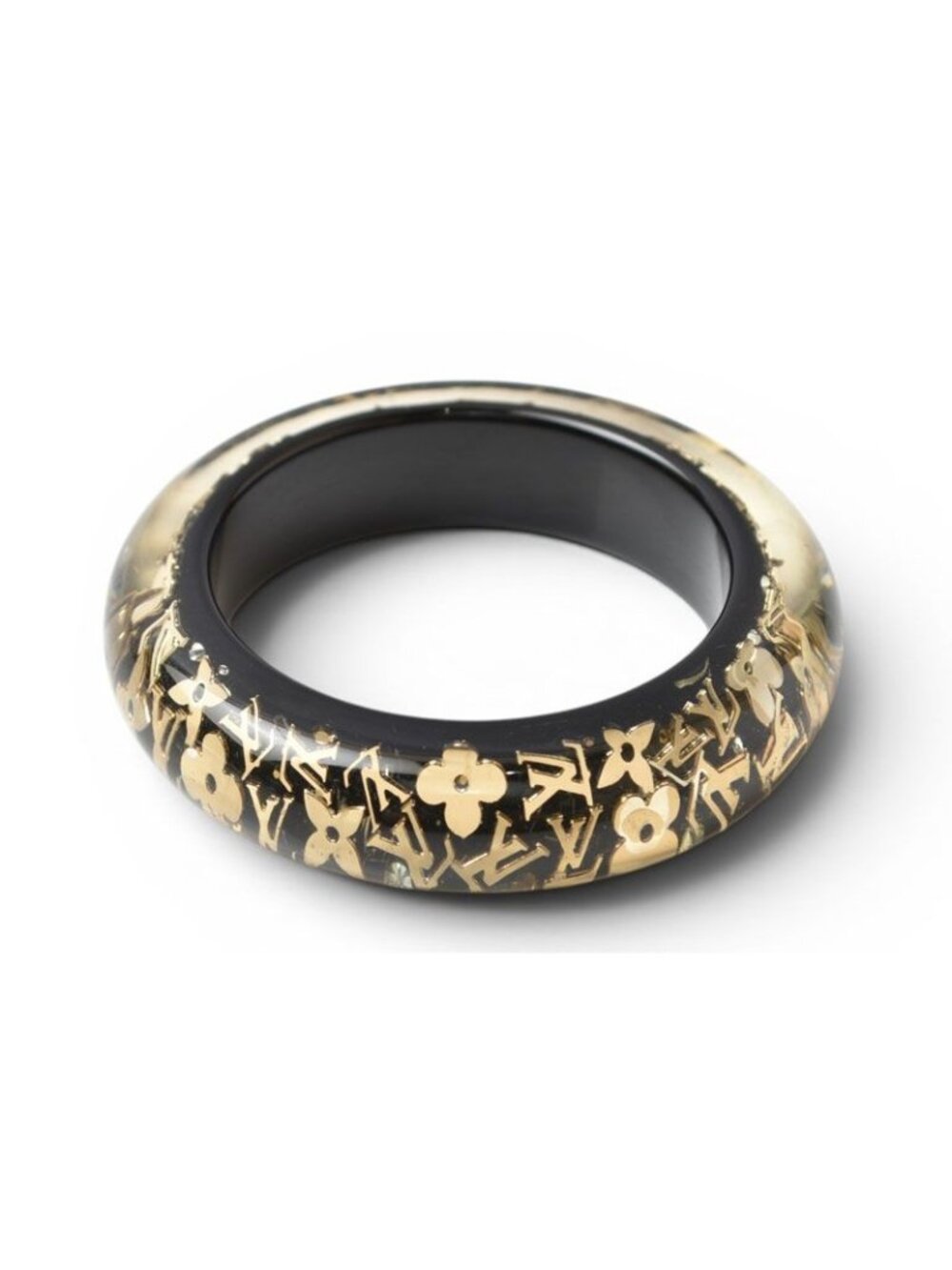 Louis Vuitton Bangle Bracelet Ankle John GM Black Gold